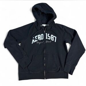 Aeropostale black zip up hoodie Size